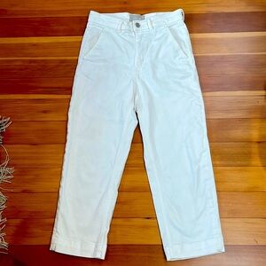 Everlane high rise straight leg jeans white 6